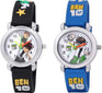 Analogue White Dial Black Blue Boy's Wrist Watch Pack of 2 Analog Watch - For Girls