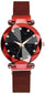 Fashion Quartz Wristwatch Buckle Starry Sky Roman Numeral Watch for women gift for Ladies Luxury Women Watches Rose Gold Magnet net belt Ladies Wrist Watches Dial Women Bracelet Watch