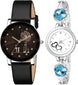 Stylish Glass RO13 Beautiful Lovers Couple Watch Combo Premium Design Fashionable Wrist Women's Analog Watch - For Women