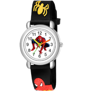 Kids Watch Boys Spider-man 3D Silicone Sports Watch Gifts for Boy Children Cartoon Sports Watch Clock