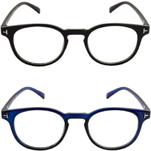 Trending Black & Blue Combo round selfie stylish frame for boys & Girls Retro Square round Frame Plain Glasses Women & Men Optical Spectacle Glasses Eyeglasses Frames