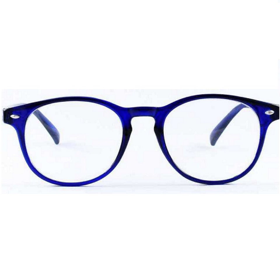 Trending Blue round selfie stylish frame for boys & Girls Retro Square round Frame Plain Glasses Women & Men Optical Spectacle Glasses Eyeglasses Frames