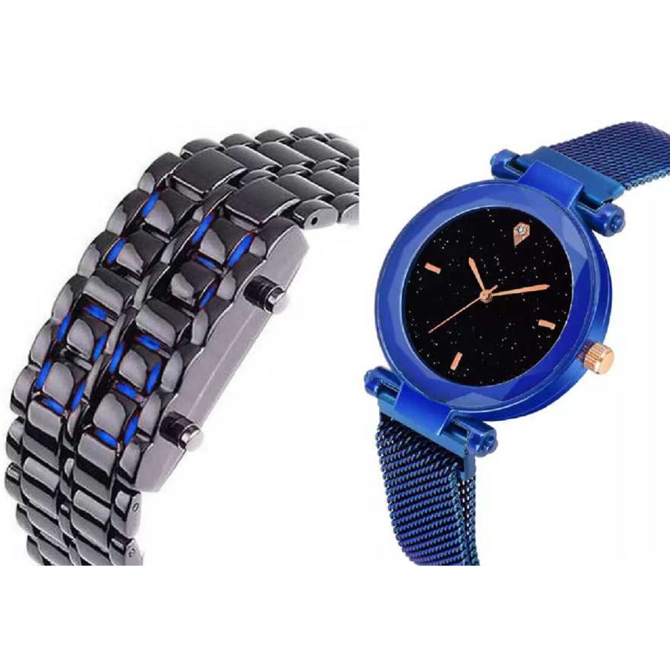 New Fashion Designer Metal Bracelet Watch Outdoor LED Digital Hour Mechanical Sports Watches Men Women