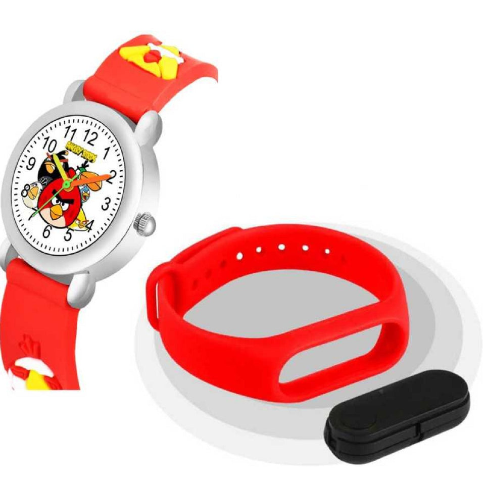 Kids Watch Girls Angry Bird 3D Silicone Sports Digital Watch Gifts for Boy Children Cartoon Sports Watch