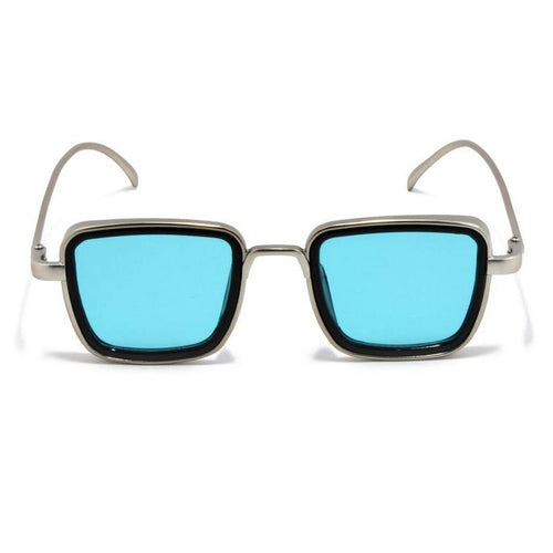 Trending  Luxury Kabir Singh Indian Movie High Quality Sunglasses Men Square Silver Frame Cool Sun Shades Brand Design Blue Glasses Boys