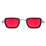 Trending Luxury Kabir Singh Indian Movie High Quality Sunglasses Men Square Silver Frame Cool Sun Shades Brand Design Red Glasses Boys