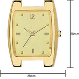 Hot Selling High Quality Golden Dial Analogue Square Watch For Men