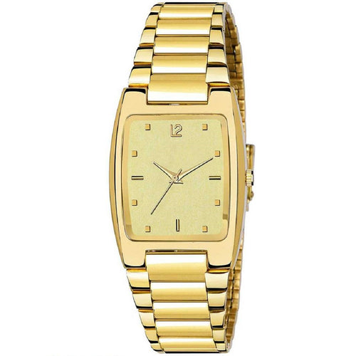 Hot Selling High Quality Golden Dial Analogue Square Watch For Men
