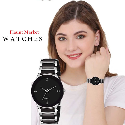 Trending Quality Wrist Watches For Women Ladies Watch Starry Black Dial Women Watches Bracelets Stainless 2020