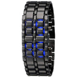 Stylish Black Chain Blue Led Watch For Kids Digital Watches For Men