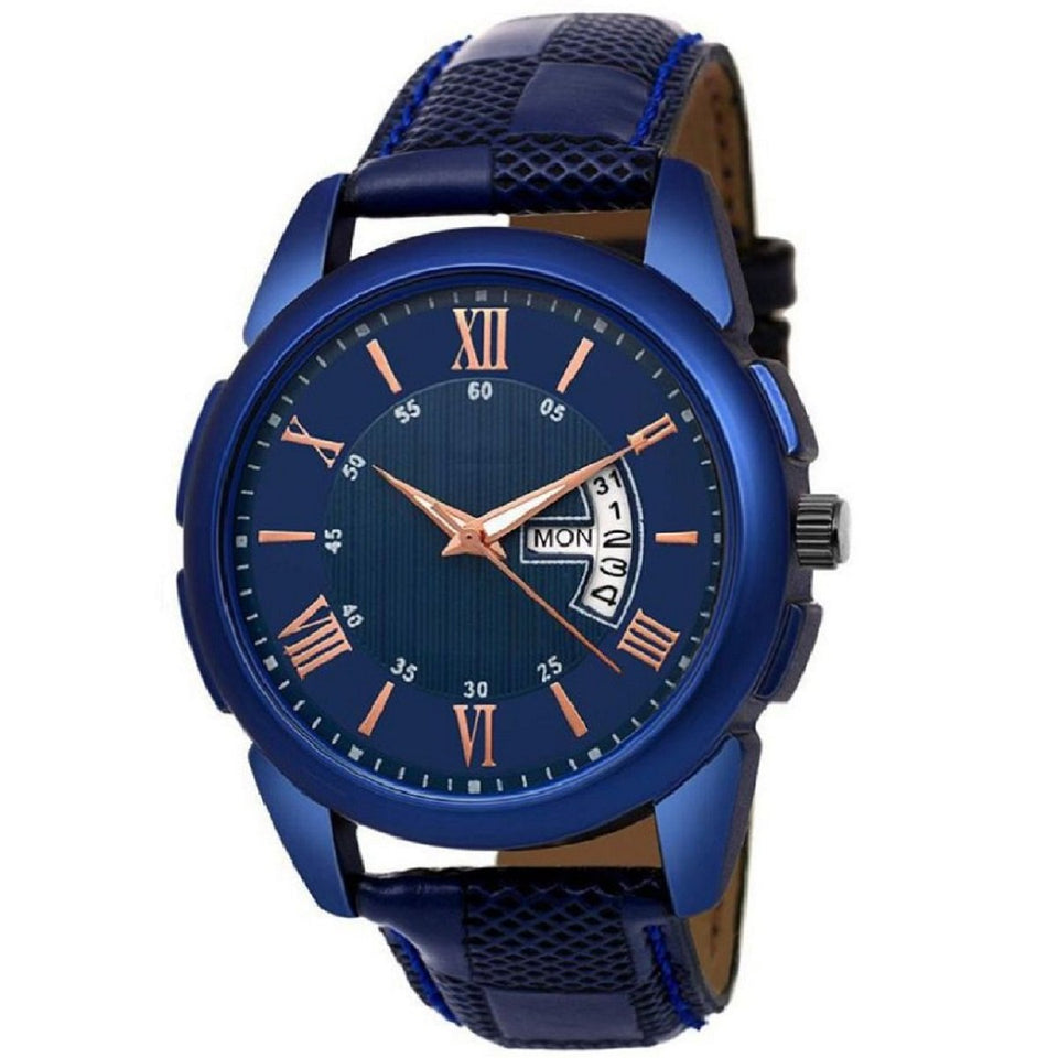 Trending Sale Top Quality Best Hot Sale High Quality Blue Stylish Day And Date Professional Watches Boys Analog Watch For Men