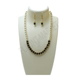 Fashionable Best Quality Designer Pearls Stylish Trending Jewel stone Set (Black)