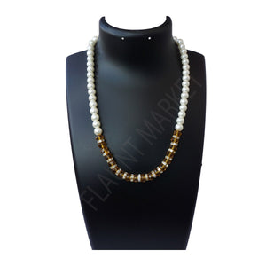 Fashionable Best Quality Designer Pearls Stylish Trending Jewel stone Set (Light Brown)