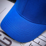 Trending Outdoor Sun Hat For Adult Unisex Casual Solid Adjustable Baseball Caps Women Men Black & Blue
