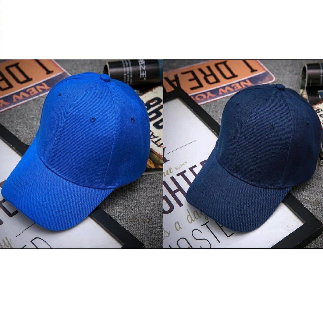 Trending Baseball 2020 Blue & Navy Blue Cap Solid Color Snapback Fitted Casual Hip Hop For Unisex