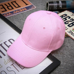 Trending Baseball Lover Snapback Pink Adult Unisex Casual Solid Adjustable Baseball Caps Women Men