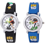 Trending Sale 3D Rubber Strap Ben 10 Children Watch Kids Cartoon Sports Quartz Wristwatch for Boys