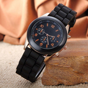 Trending Sale Black Round Dial  Silicone Watch Fashion Beautiful Colorful Jelly Student Clock Casual Luxury Woman Watch