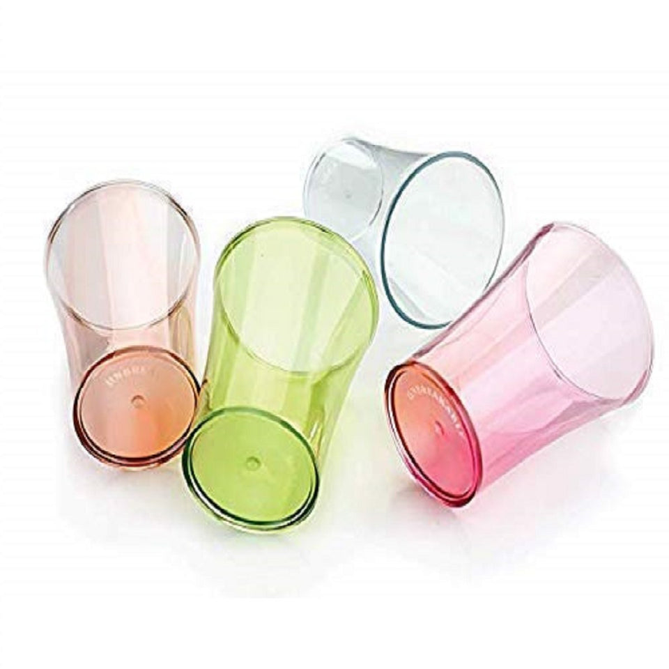 Trending Quality Best Selling Plastic Unbreakable Colourful Glass Set of 6 Pieces