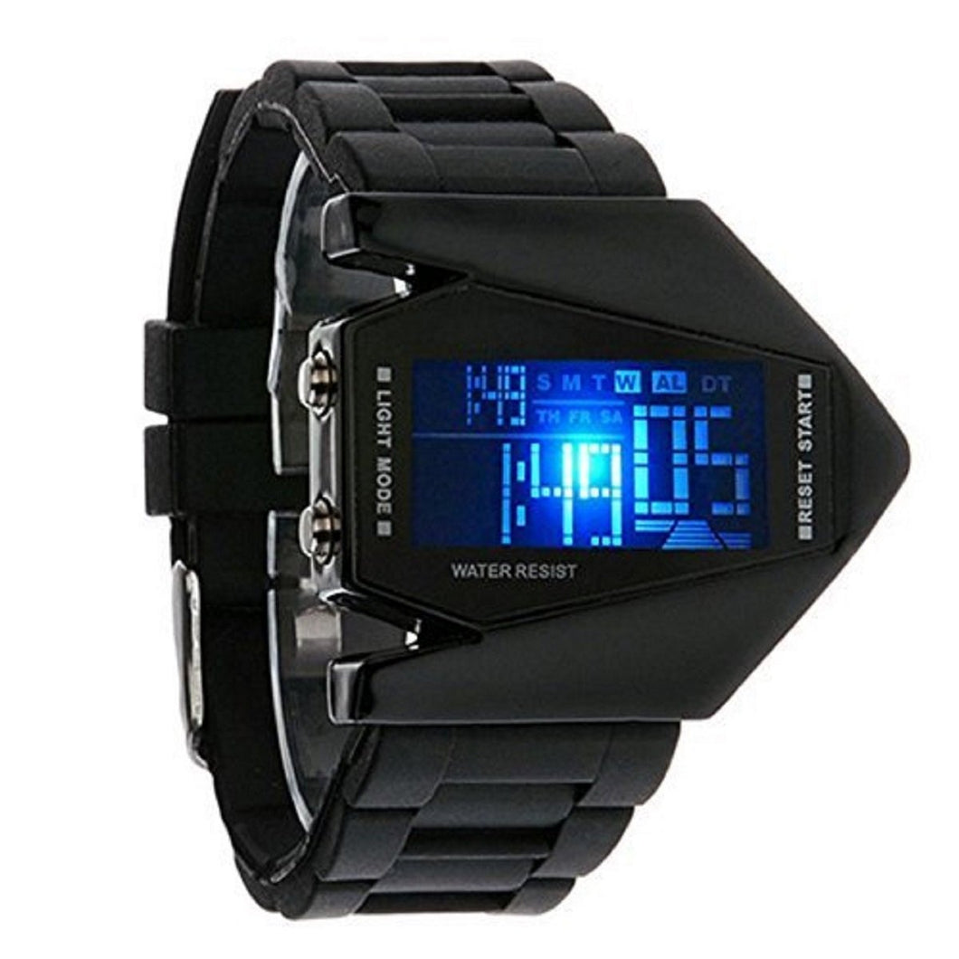 Trending High Quality Fashion Personality Student Electronic Watch Colorful LED Multi-Functional Plane Couple Watch