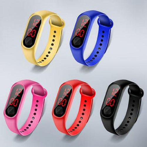 Trending New Children Watch Led Sports Kids Watches Digital Casual Clock Silicone Bracelet Wristwatches For Boys And Girls Gift