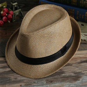 Trending Cowboy Hat Men Winter Women Fashion Top Jazz Fedoras Casual Sun Hat Spring Summer Autumn Beach Breathable Caps - Beige