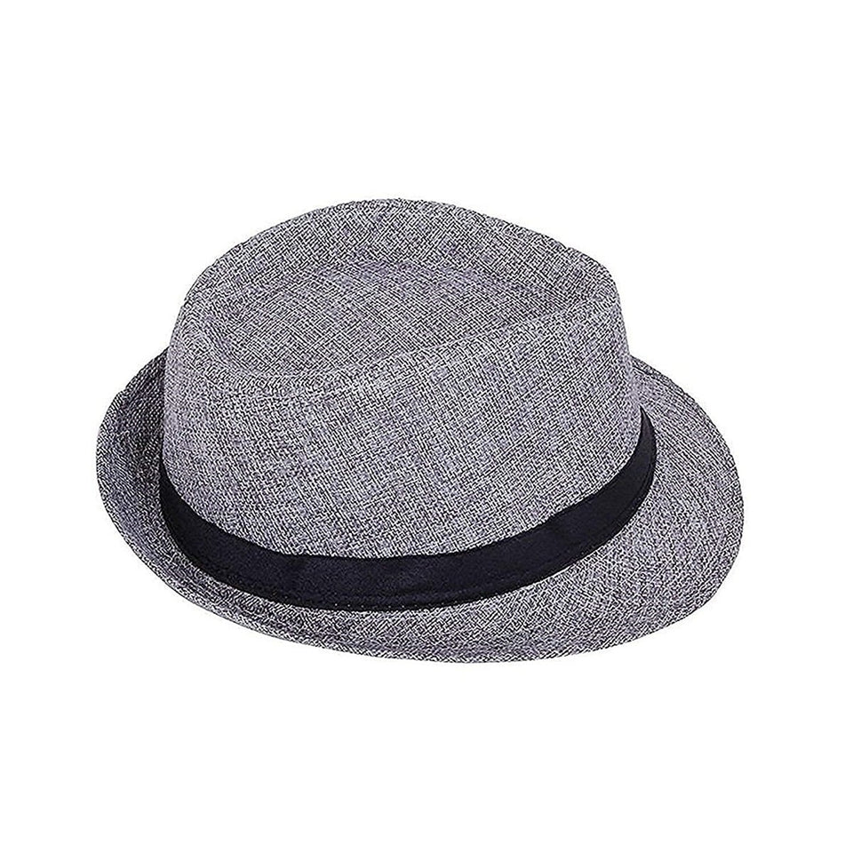 Trending Fashion Wild Sun Protection Outdoors Casual Women Summer Solid Cowboy Hat Men Retro Spring Beach Breathable Caps - Grey