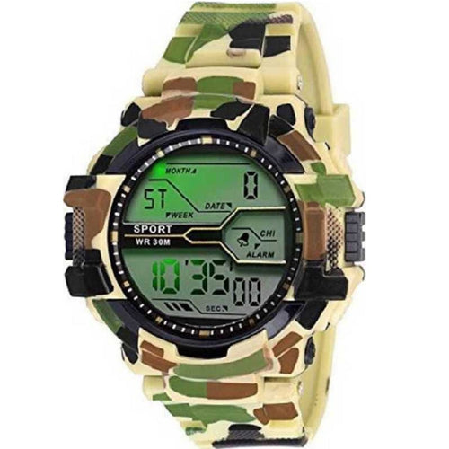 Trending Best Quality Digital Sports Army Watch Military Color Indian Digital Watch - For Men