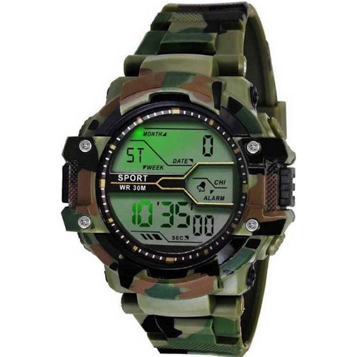 Trending Best Quality Digital Sports Army Military Color Indian Digital Watch For Men