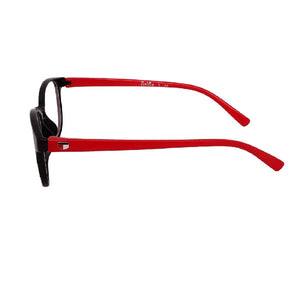 Trending UV Protection Clear Round Black and Red Men's and Women's Sunglass Frame