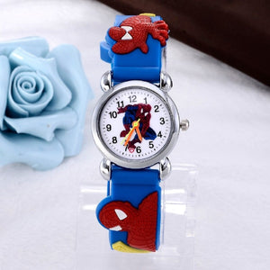 Trending Sale  3D Rubber Strap Spiderman Children Watch Kids Cartoon Sports Quartz Wrist watch for Boys Clock