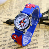 Trending Sale  3D Rubber Strap Spiderman Children Watch Kids Cartoon Sports Quartz Wrist watch for Boys Clock