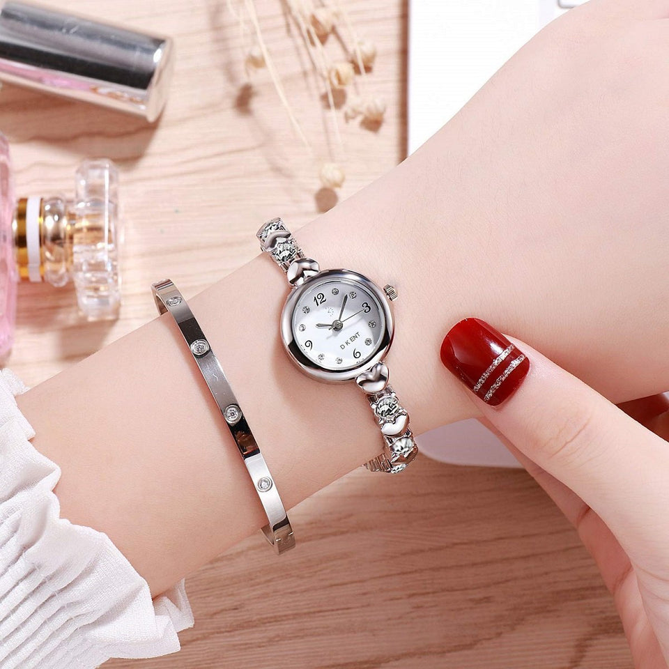 Fashion Best Quality Trending Sale Silver Strap Diamond Watch for Girls Analog Watch - For Women