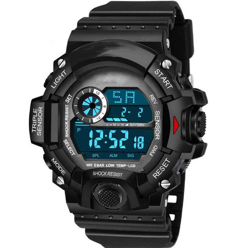 Trending Quality Best Selling 2020 Shock Look Bond Resistance Super Solid Style Watches For Kids Black Strap Sports Digital Shape Watch For Boys