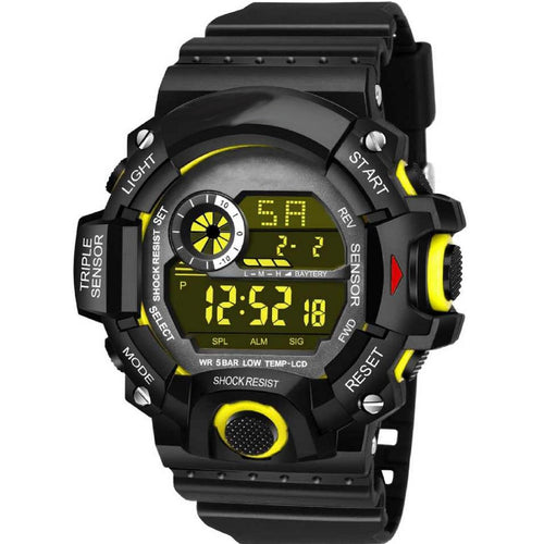 Trending Quality Best Selling 2020 Shock Look Bond Resistance Super Solid Style Watches For Kids Black Strap Sports Digital Shape Watch For Boys