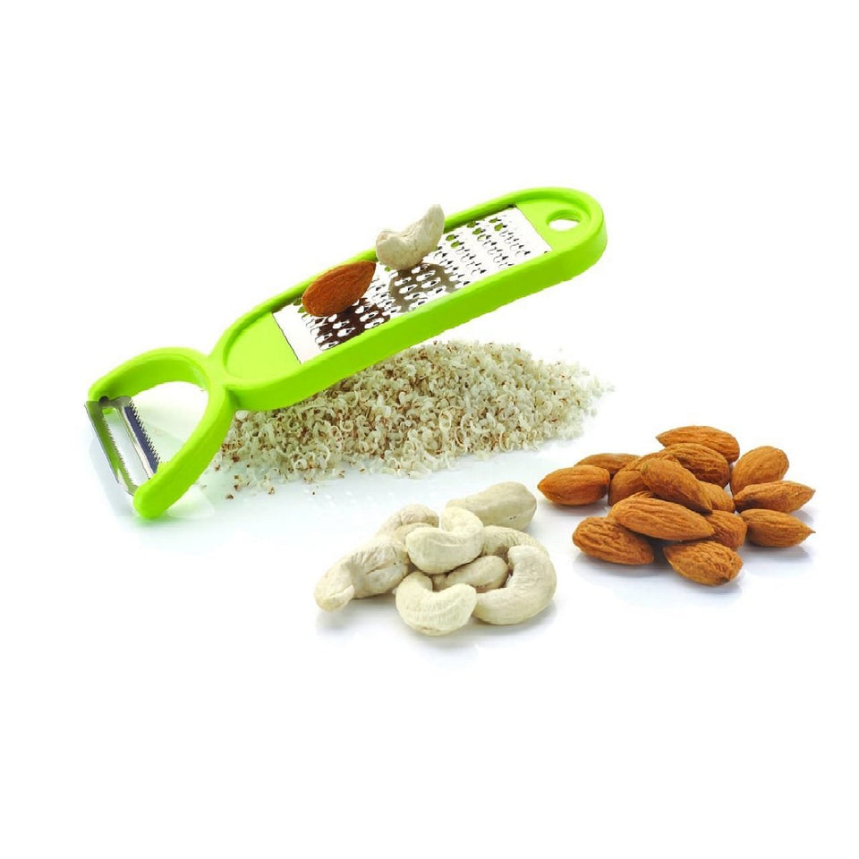 Trending Fruit Chipser With 12 Blades + 1 peeler inside, vegetable chopper, vegetable slicer, (GREEN)