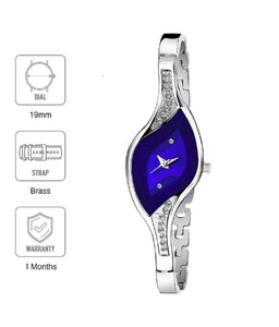 New Fashion Brand Women Blue Wrist Watch Super Slim Stainless Steel Watches Women Clock Ladies Quartz Wristwatch Stylish Blue Dial