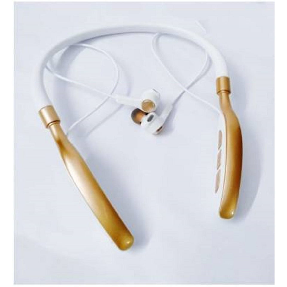 Top Quality Best Selling Sound Neckband Wireless With Mic Headphones Bluetooth Headset Without Mic  (Gold, In the Ear)