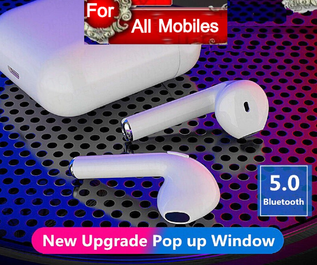 Flaunt Market Mini True Wireless Bluetooth Earphones (TWS) with Mic for All mobiles – (White) - iOS and Android