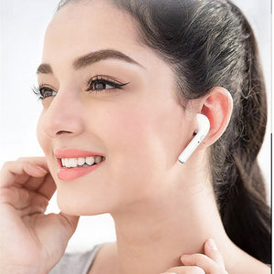Flaunt Market Mini True Wireless Bluetooth Earphones (TWS) with Mic for All mobiles – (White) - iOS and Android