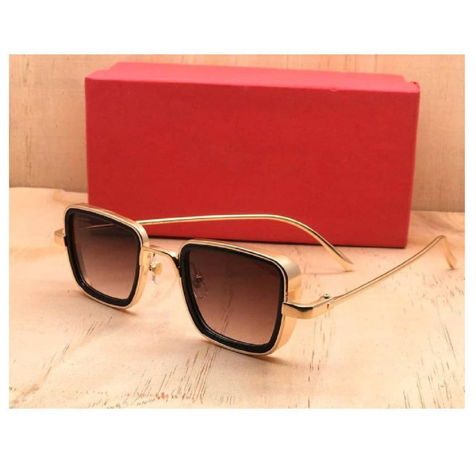 Buy Trending Gold Square Frame Sunglasses Men 2020 Brand Design