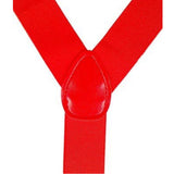 Top Selling Solid Color Man Belt Woman Men's Suspenders Clip-on Y-Red Braces Elastic Adjustable