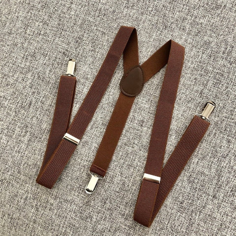 Suspenders, Men's Suspenders, brown suspenders, 1 inch suspenders, brown suspenders, dark brown suspenders, adult suspenders, groomsmen gift