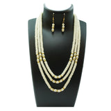 Top Quality New Stylish High Trending's Coloured Beautiful Set Of Neck Piece And Earrings Three Layers