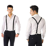 New Y Shape Elastic Clip-on Suspenders 3 Clip Pants Braces Adjustable Elasticated Adult Suspender Straps Unisex Women Men Solid Color Man's Belt Men Women Suspenders Polyester Y-Back Braces Adjustable Elastic