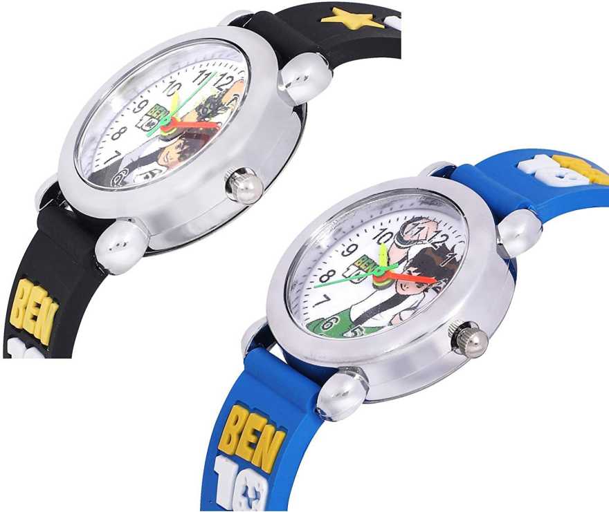 Analogue White Dial Black Blue Boy's Wrist Watch Pack of 2 Analog Watch - For Girls