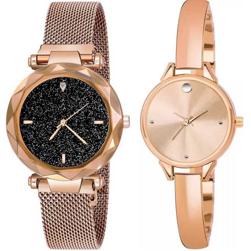 Top Quality Trending 2020 New Luxury Women Watches Fashion Magnet Buckle Rose Gold Ladies Wristwatch Starry Sky Diamond Gift Quartz