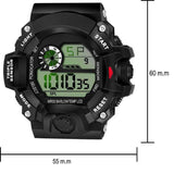 Best Quality Military Waterproof Sport Watch Digital Stopwatches For Men Watches {Black}
