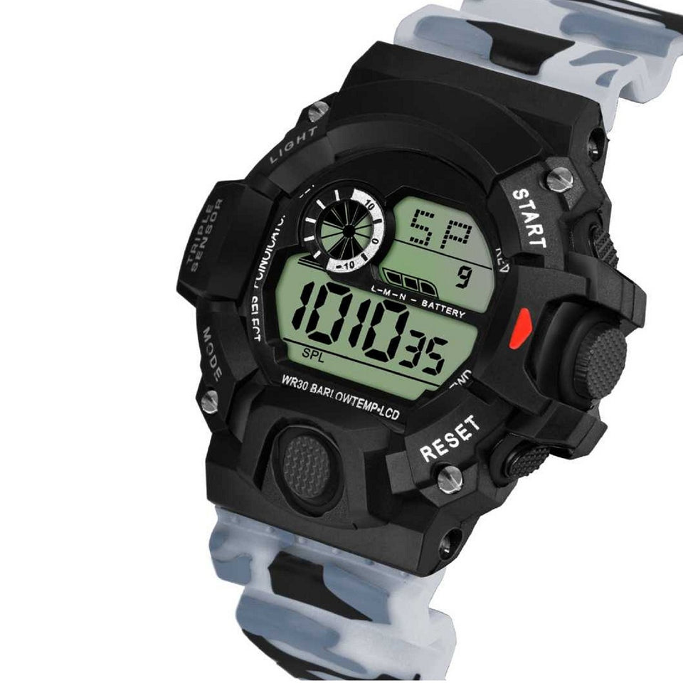 Best Quality Military Waterproof Sport Watch Digital Stopwatches For Men Watches {Grey}