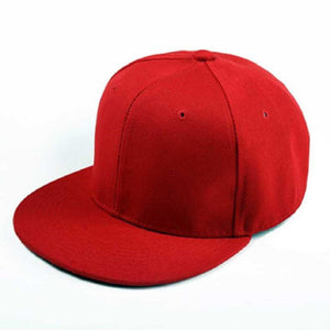 Trending Fashion Outdoor Man Woman Summer Sun Hat Adjustable Hip Hop Snapback Red Plain Stylish Trendy Caps
